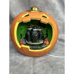 Halloween Light Up Animated Jack O Lantern Witches Moving New LED Spooky Village